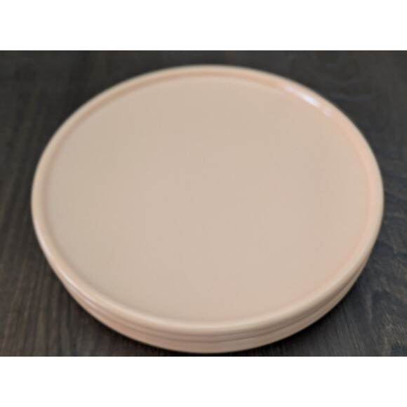 SET OF 4 VTG 80s Melamine Retro SRO 10" Dinner Plates Peach Salmon Made in USA - Picture 10 of 12